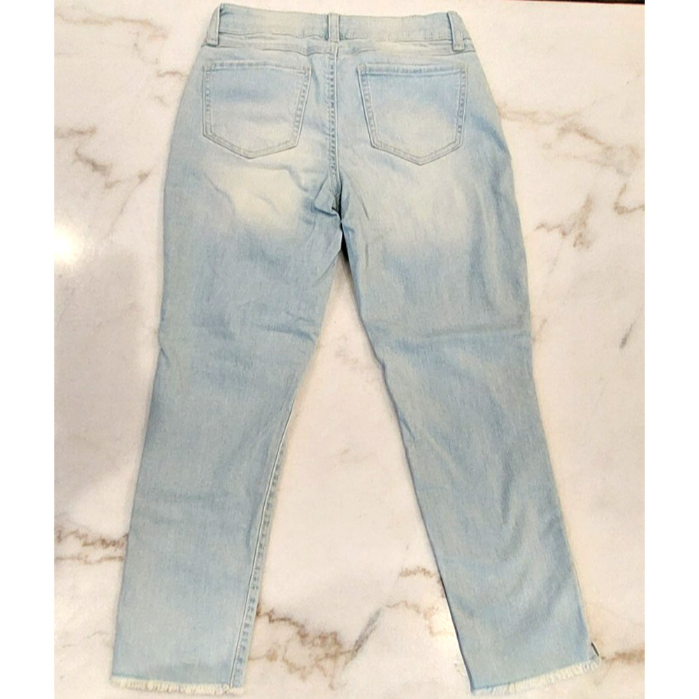 REWASH Brand Women"s Jeans Jersey‎ Relaxed Crop Distressed Light Denim Size 1/25 - Picture 2 of 12